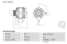 generátor BOSCH 0 986 080 330