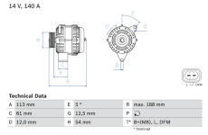 generátor BOSCH 0 986 080 380