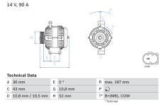 generátor BOSCH 0 986 080 500