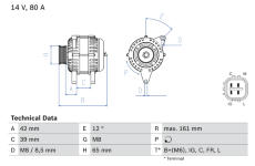 generátor BOSCH 0 986 080 570