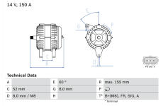 Alternátor BOSCH 0 986 081 140