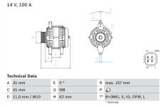 generátor BOSCH 0 986 082 020