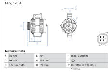 Alternátor BOSCH 0 986 082 050