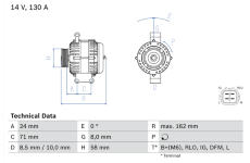 generátor BOSCH 0 986 082 070