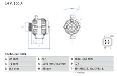 generátor BOSCH 0 986 082 080