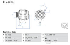 generátor BOSCH 0 986 082 380