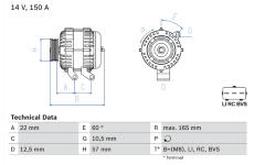 generátor BOSCH 0 986 082 400