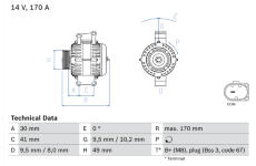 Alternátor BOSCH 0 986 082 480