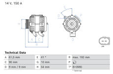 Alternátor BOSCH 0 986 082 610