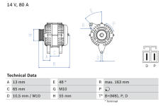 generátor BOSCH 0 986 082 710