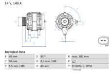 Alternátor BOSCH 0 986 083 050