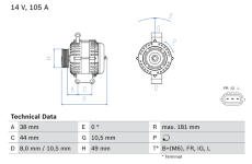 Alternátor BOSCH 0 986 084 240