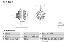 generátor BOSCH 0 986 084 290