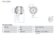 generátor BOSCH 0 986 084 380