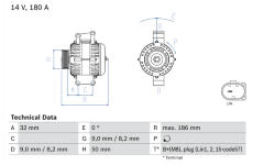 Alternátor BOSCH 0 986 084 590