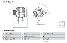 Alternátor BOSCH 0 986 084 930