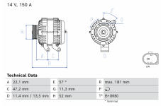 Alternátor BOSCH 0 986 085 230