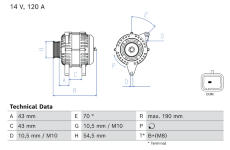 generátor BOSCH 0 986 085 240