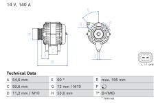 Alternátor BOSCH 0 986 085 480