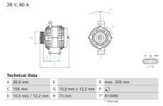 Alternátor BOSCH 0 986 085 560