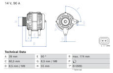 generátor BOSCH 0 986 086 120