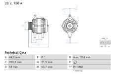Alternátor BOSCH 0 986 086 260