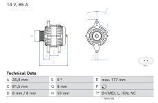 generátor BOSCH 0 986 086 400