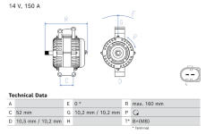 generátor BOSCH 0 986 086 420