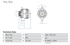 generátor BOSCH 0 986 086 690