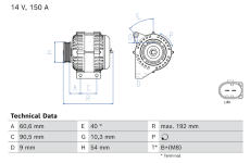 Alternátor BOSCH 0 986 086 970