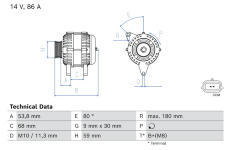 generátor BOSCH 0 986 086 980