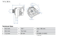 generátor BOSCH 0 986 087 080