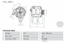 generátor BOSCH 0 986 087 140