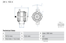 generátor BOSCH 0 986 087 220