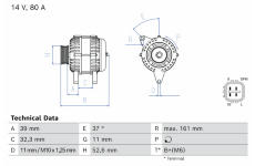 generátor BOSCH 0 986 087 490