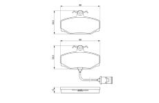 Sada brzdových destiček, kotoučová brzda BOSCH 0 986 424 019