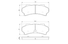 Sada brzdových destiček, kotoučová brzda BOSCH 0 986 424 045