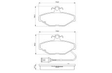 Sada brzdových destiček, kotoučová brzda BOSCH 0 986 424 151