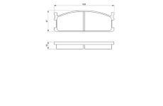 Sada brzdových destiček, kotoučová brzda BOSCH 0 986 424 157