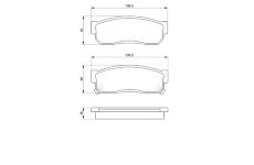 Sada brzdových destiček, kotoučová brzda BOSCH 0 986 424 160