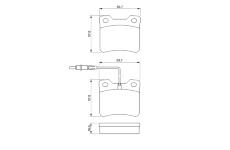 Sada brzdových destiček, kotoučová brzda BOSCH 0 986 424 229