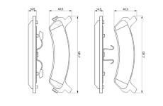 Sada brzdových destiček, kotoučová brzda BOSCH 0 986 424 231