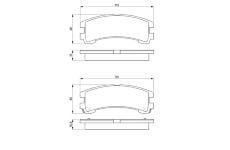 Sada brzdových destiček, kotoučová brzda BOSCH 0 986 424 323