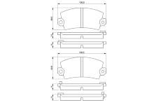 Sada brzdových destiček, kotoučová brzda BOSCH 0 986 424 394