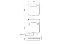 Sada brzdových destiček, kotoučová brzda BOSCH 0 986 424 417