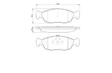 Sada brzdových destiček, kotoučová brzda BOSCH 0 986 424 452