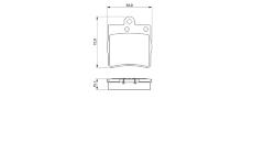 Sada brzdových destiček, kotoučová brzda BOSCH 0 986 424 496