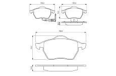 Sada brzdových destiček, kotoučová brzda BOSCH 0 986 424 501