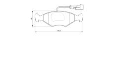 Sada brzdových destiček, kotoučová brzda BOSCH 0 986 424 543