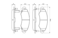 Sada brzdových platničiek kotúčovej brzdy BOSCH 0 986 424 549